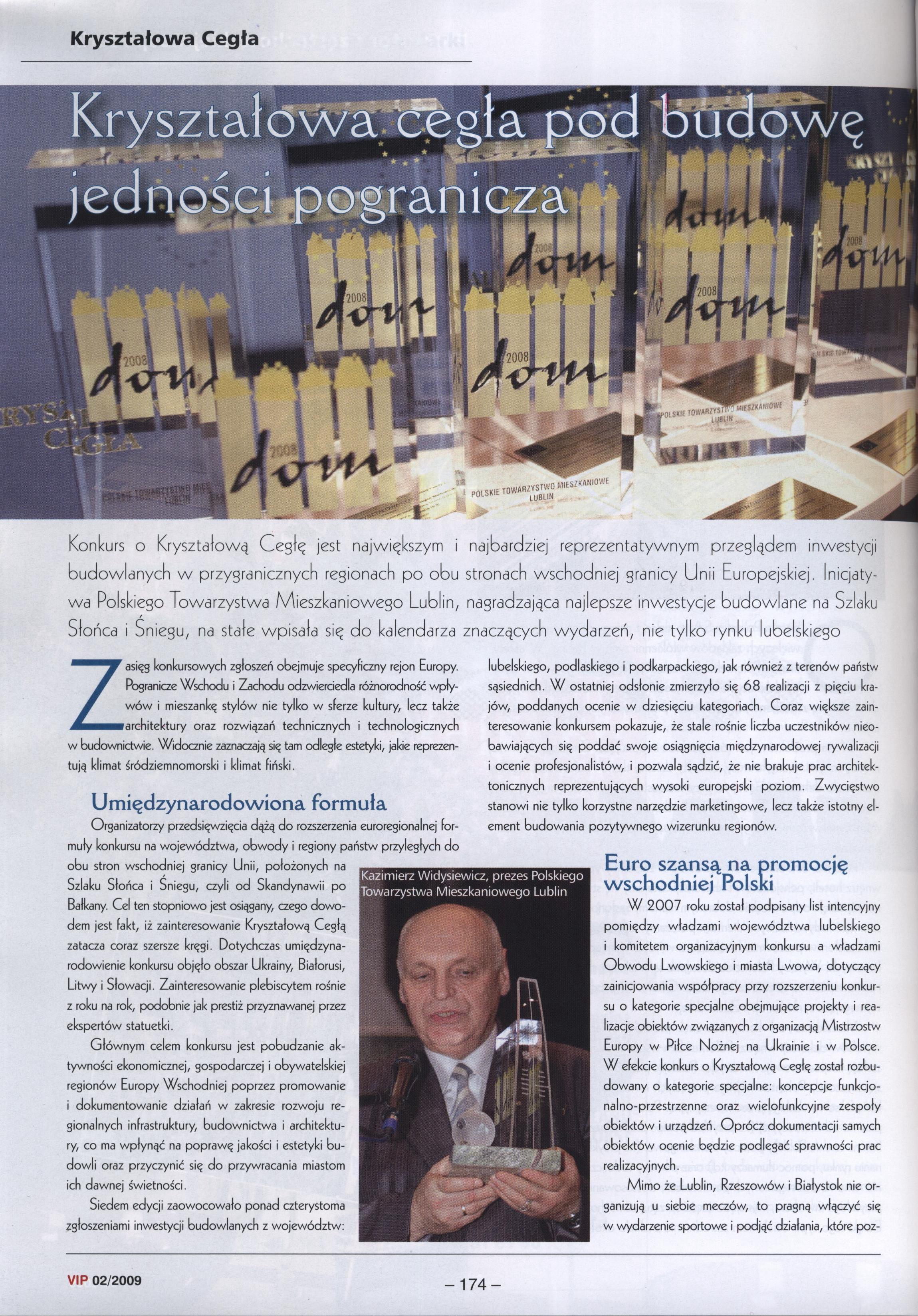 Kryształowa cegła pod budowę jedności pogranicza