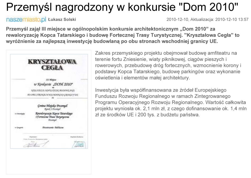 Przemyśl nagrodzony