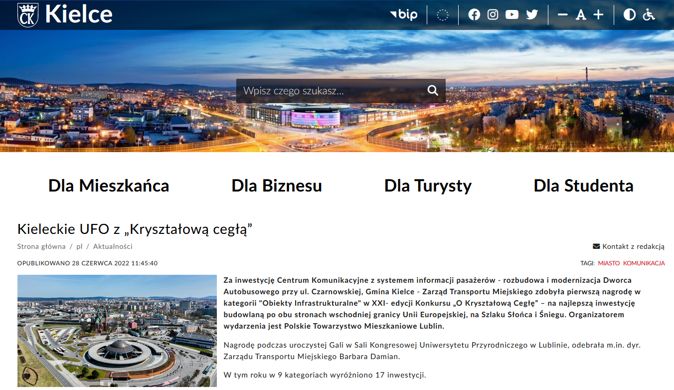 Kieleckie UFO z „Kryształową cegłą”